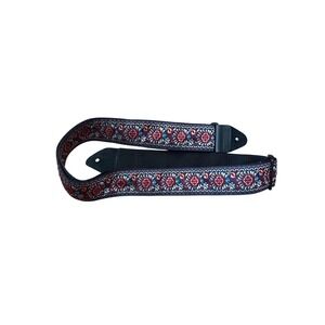 Ernie ball Woven Jacquard Guitar Strap Red Blue Floral Tapestry Adjustable